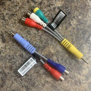 Samsung AV Adapter Cable Bundle – 3.5mm to RCA – OEM (BN39-02189A / BN39-02190A)